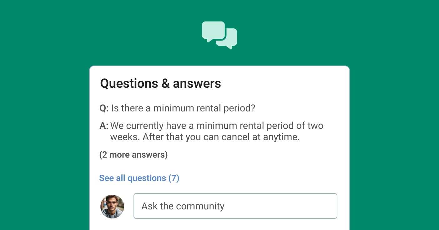 Utilise the questions and answers feature